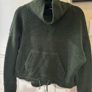 Sweaty Betty Green Turtleneck Sweater Plush Knit